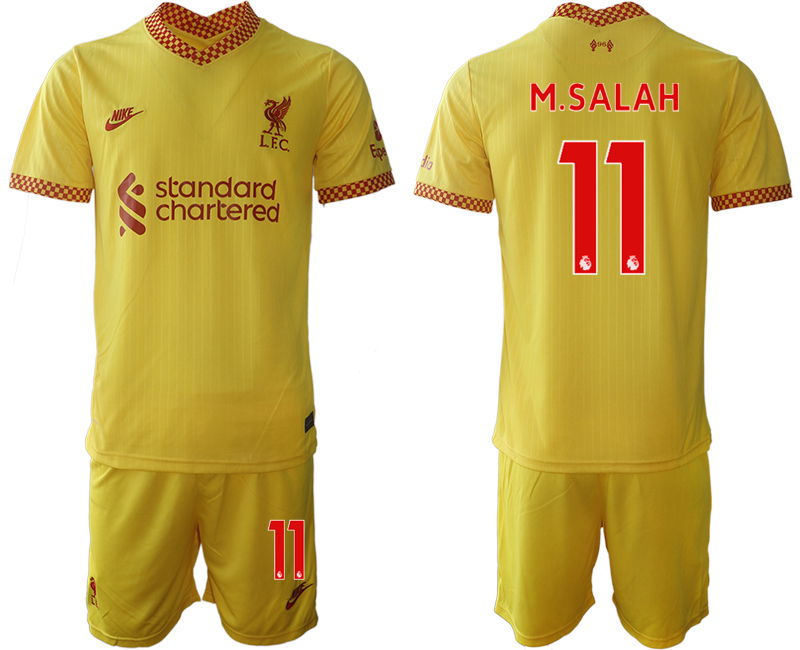 Men 2021-2022 Club Liverpool Second away yellow #11 Soccer Jersey